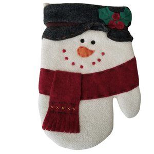 ❄ New Christmas Snowman Over Mitt/Trivet